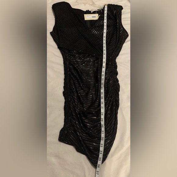 Ramy Brook Alma Black Metallic Mini Cocktail And Party Dress size Small NWT - Picture 13 of 16